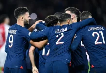 Przewidywane składy drużyn na mecz AS Monaco – PSG (29.11.2025) PSG - piłkarze 2 Gonçalo Ramos, Achraf Hakimi i Lucas Hernandez | Paris Saint-Germain